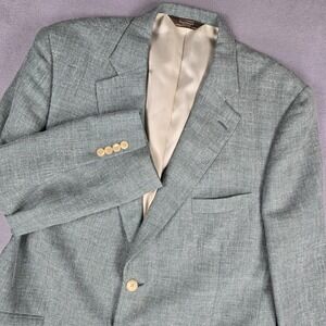 Paul Stuart Light Seafoam Green Linen Blend Sport Coat